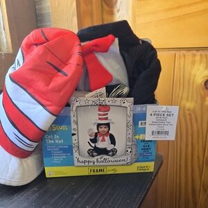 NEW In Spirit Design Infants Size 0-6mo Dr Seuss Cat In The Hat Costume
